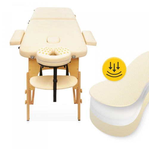 Массажный стол  4FIZJO Massage Table Wood W70 Beige - фото №5
